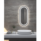 Κρεμαστός Καθρέπτης Semi-Oval Mat 100 x 45 εκ. με Led